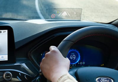 Ford Escape interior dashboard and steering wheel view