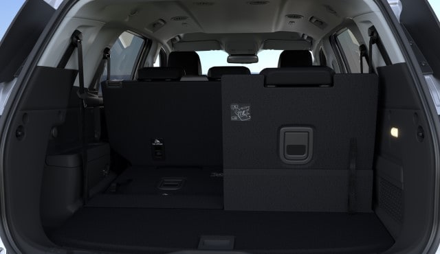 2020 Ford Everest boot space with 3rd row and rear seats folded down